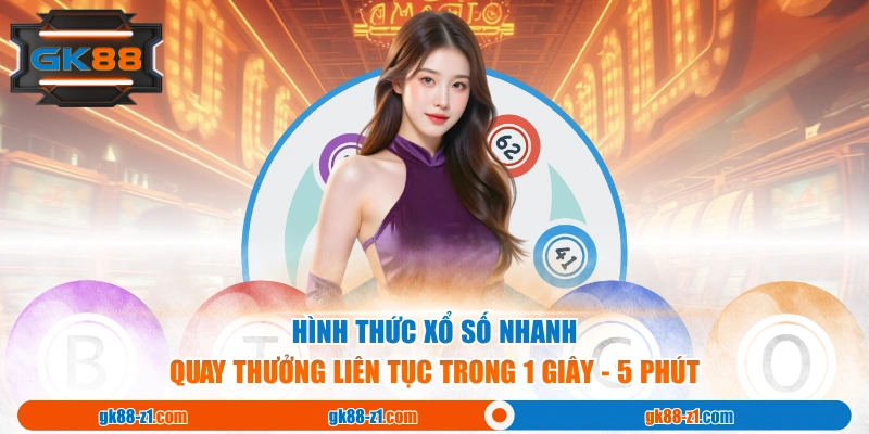Hình thức xổ số nhanh quay thưởng liên tục trong 1 giây - 5 phút